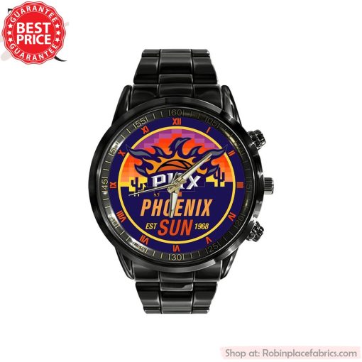 NBA Phoenix Suns Black Stainless Steel Watch