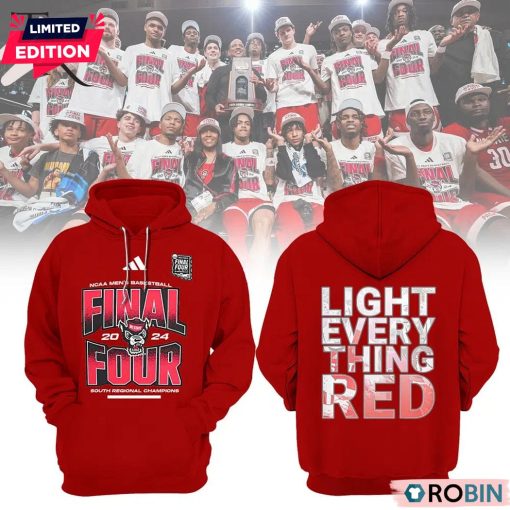 NC State Men’s Basketball 2024 Final Four Light Every Thing Red Hoodie Red