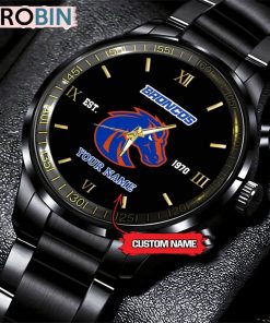 NCAA Boise State Broncos Black Fashion Watch Football Watch For Fans NCAA Boise State Broncos Black Fashion Watch Football Watch For Fans
