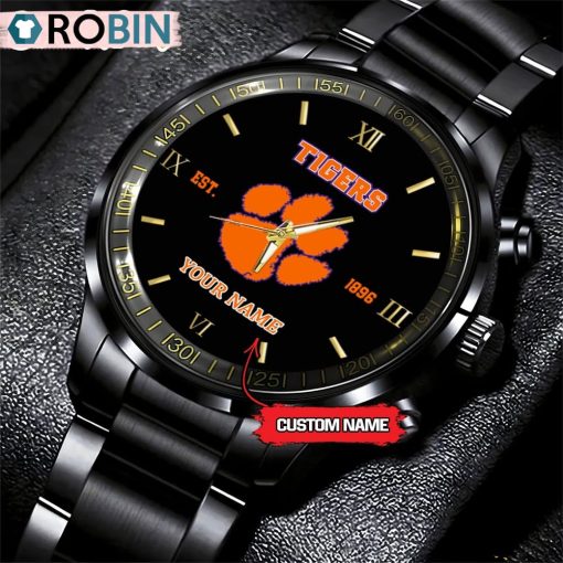 NCAA Clemson Tigers Black Fashion Watch Football Watch For Fans