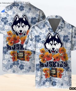 Ncaa Final Four Uconn Huskies Logo Team And Pattern Hawaiian Shirt