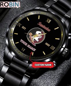 NCAA Florida State Seminoles Black Fashion Watch Football Watch For Fans