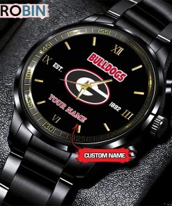 NCAA Georgia Bulldogs Black Fashion Watch Football Watch For Fans NCAA Georgia Bulldogs Black Fashion Watch Football Watch For Fans