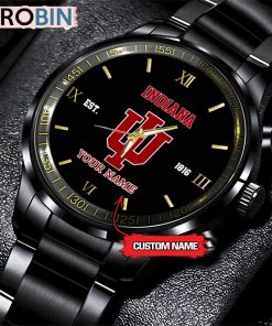 NCAA Indiana Hoosiers Black Fashion Watch Football Watch For Fans