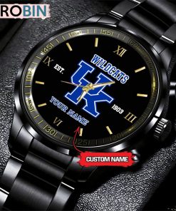 NCAA Kentucky Wildcats Black Fashion Watch Football Watch For Fans
