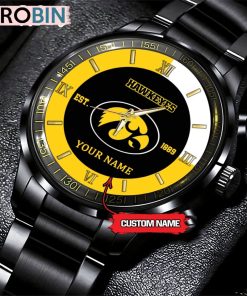 NCAA Lowa Hawkeyes Black Fashion Watch NCAA Lowa Hawkeyes Black Fashion Watch
