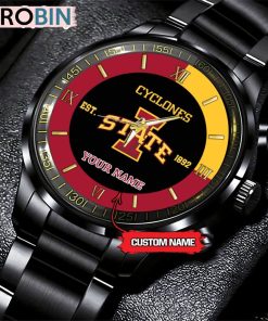 NCAA Lowa State Cyclones Black Fashion Watch