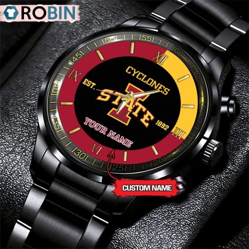NCAA Lowa State Cyclones Black Fashion Watch