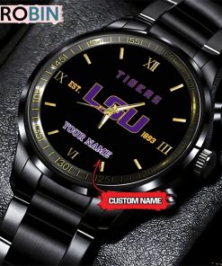 NCAA LSU Tigers Black Fashion Watch Football Watch For Fans