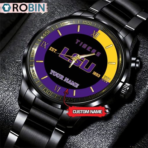 NCAA LSU Tigers Black Fashion Watch