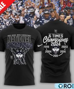 NCAA Men’s Basketball 6 Times Champions Uconn Huskies Hoodie – Black