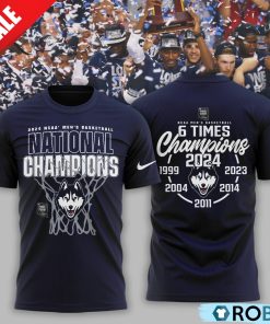 NCAA Men’s Basketball 6 Times Champions Uconn Huskies Hoodie – Navy