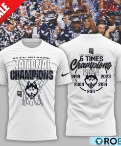 NCAA Men’s Basketball 6 Times Champions Uconn Huskies Hoodie – White