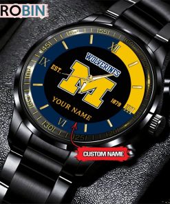 NCAA Michigan Wolverines Black Fashion Watch NCAA Michigan Wolverines Black Fashion Watch