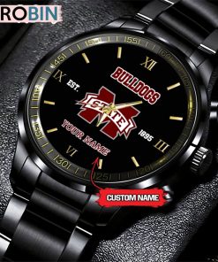 NCAA Mississippi State Bulldogs Black Fashion Watch Football Watch For Fans NCAA Mississippi State Bulldogs Black Fashion Watch Football Watch For Fans