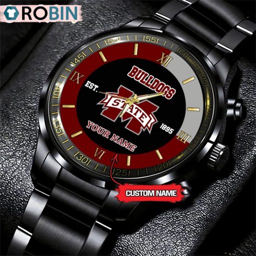 NCAA Mississippi State Bulldogs Black Fashion Watch