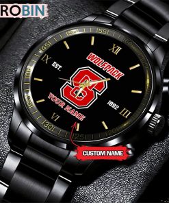 NCAA NC State Wolfpack Black Fashion Watch Football Watch For Fans NCAA NC State Wolfpack Black Fashion Watch Football Watch For Fans