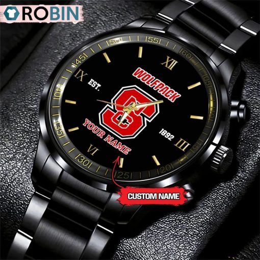 NCAA NC State Wolfpack Black Fashion Watch Football Watch For Fans