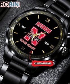 NCAA Nebraska Cornhuskers Black Fashion Watch Football Watch For Fans NCAA Nebraska Cornhuskers Black Fashion Watch Football Watch For Fans