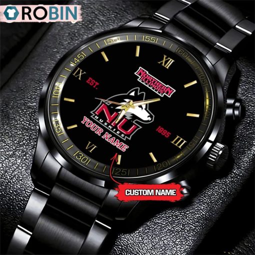 NCAA Northern Illinois Huskies Black Fashion Watch Football Watch For Fans