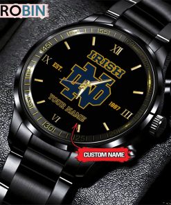 NCAA Notre Dame Fighting Irish Black Fashion Watch Football Watch For Fans