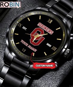 NCAA Oklahoma Sooners Black Fashion Watch Football Watch For Fans