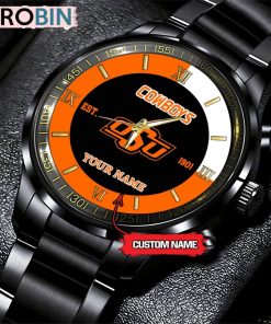 NCAA Oklahoma State Cowboys Black Fashion Watch NCAA Oklahoma State Cowboys Black Fashion Watch