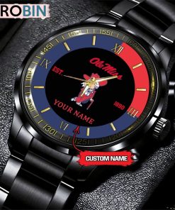 NCAA Ole Miss Rebels Black Fashion Watch