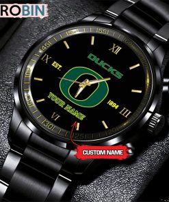 NCAA Oregon Ducks Black Fashion Watch Football Watch For Fans