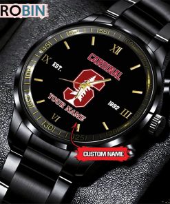 NCAA Stanford Cardinal Black Fashion Watch Football Watch For Fans NCAA Stanford Cardinal Black Fashion Watch Football Watch For Fans