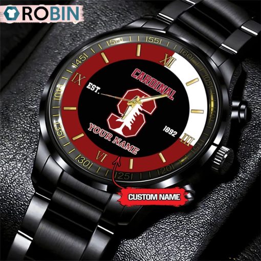 NCAA Stanford Cardinal Black Fashion Watch