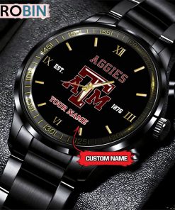 NCAA Texas A&M Aggies Black Fashion Watch Football Watch For Fans NCAA Texas A&M Aggies Black Fashion Watch Football Watch For Fans