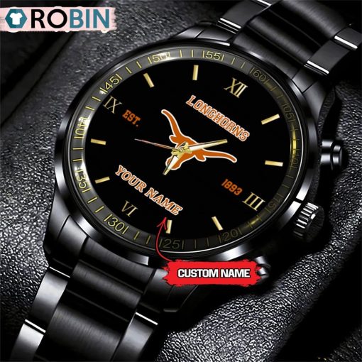 NCAA Texas Longhorns Black Fashion Watch Football Watch For Fans