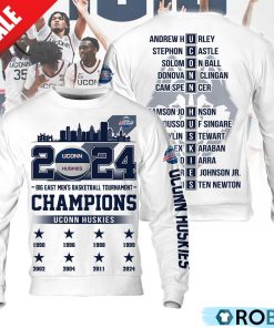 NCAA Uconn Huskies Big East Men’s Basketball Tournament Champions Hoodie – White