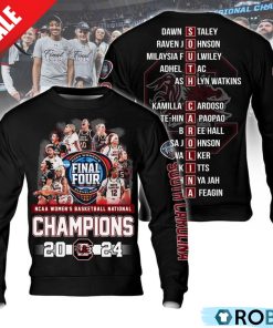 NCAA Women’s Basketball National Champions 2024 South Carolina Gamecocks Hoodie – Black