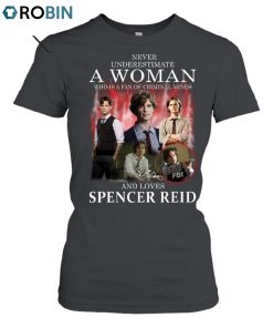 Never Underestimate A Woman Who Is A Fan Of Criminal Minds And Loves Spencer Reid Unisex Shirt Never Underestimate A Woman Who Is A Fan Of Criminal Minds And Loves Spencer Reid Unisex Shirt