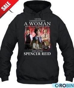 Never Underestimate A Woman Who Is A Fan Of Criminal Minds And Loves Spencer Reid Unisex Shirt, Hoodie
