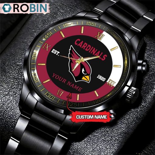 NFL Arizona Cardinals Black Fashion Watch