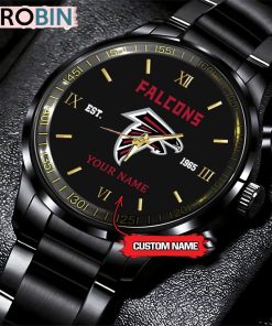 NFL Atlanta Falcons Black Fashion Watch Nfl Watch For Fans