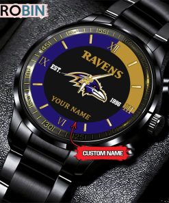 NFL Baltimore Ravens Black Fashion Watch