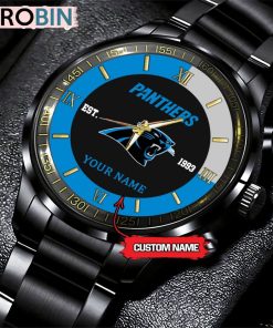 NFL Carolina Panthers Black Fashion Watch NFL Carolina Panthers Black Fashion Watch