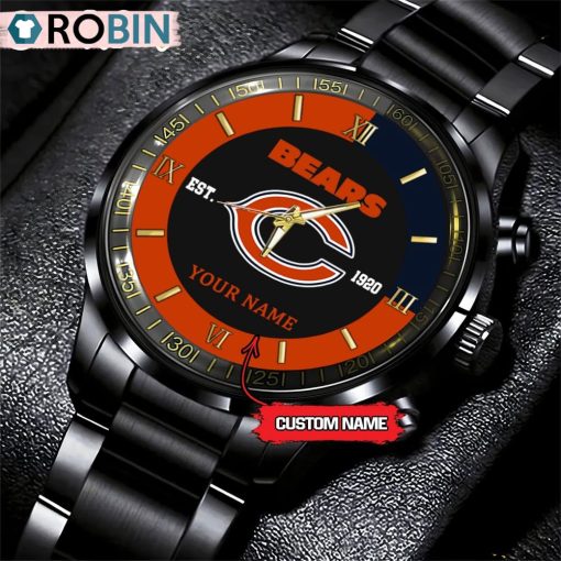NFL Chicago Bears Black Fashion Watch
