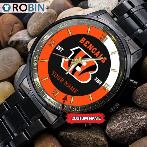 NFL Cincinnati Bengals Black Fashion Watch