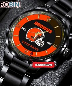 NFL Cleveland Browns Black Fashion Watch NFL Cleveland Browns Black Fashion Watch