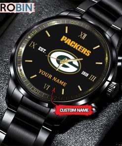 NFL Green Bay Packers Black Fashion Watch Nfl Watch For Fans