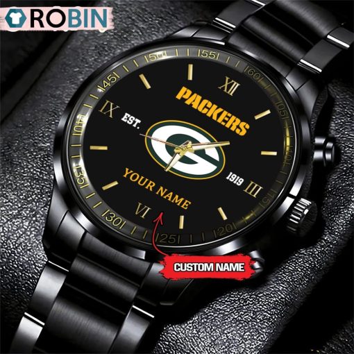 NFL Green Bay Packers Black Fashion Watch Nfl Watch For Fans