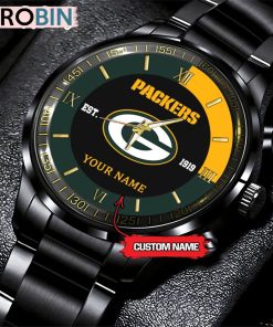 NFL Green Bay Packers Black Fashion Watch