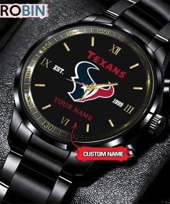NFL Houston Texans Black Fashion Watch Nfl Watch For Fans