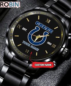 NFL Indianapolis Colts Black Fashion Watch Nfl Watch For Fans
