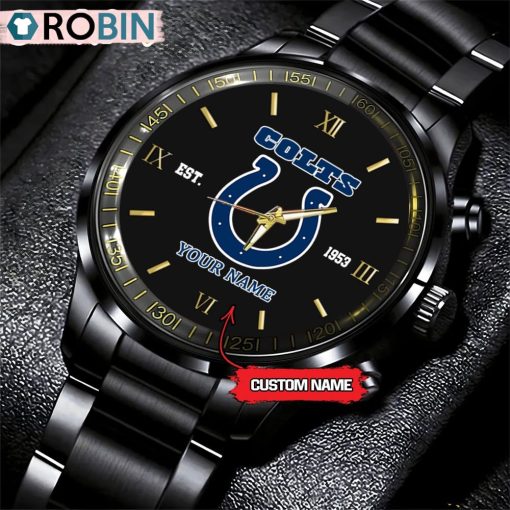 NFL Indianapolis Colts Black Fashion Watch Nfl Watch For Fans